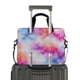 thumbnail image 2 of 16" Laptop Briefcase for Work Travel Laptop Shoulder Bag Carrying Handbag Laptop Case Pink and Blue Tie-dye Pattern, 2 of 8