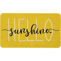 Hello Sunshine Yellow Door Mat 30 X 17 Inch Spring Summer Welcome Doormat Indoor Outdoor Entrance Floor Rug Non Slip Spring Summer Decor Rubber Mats