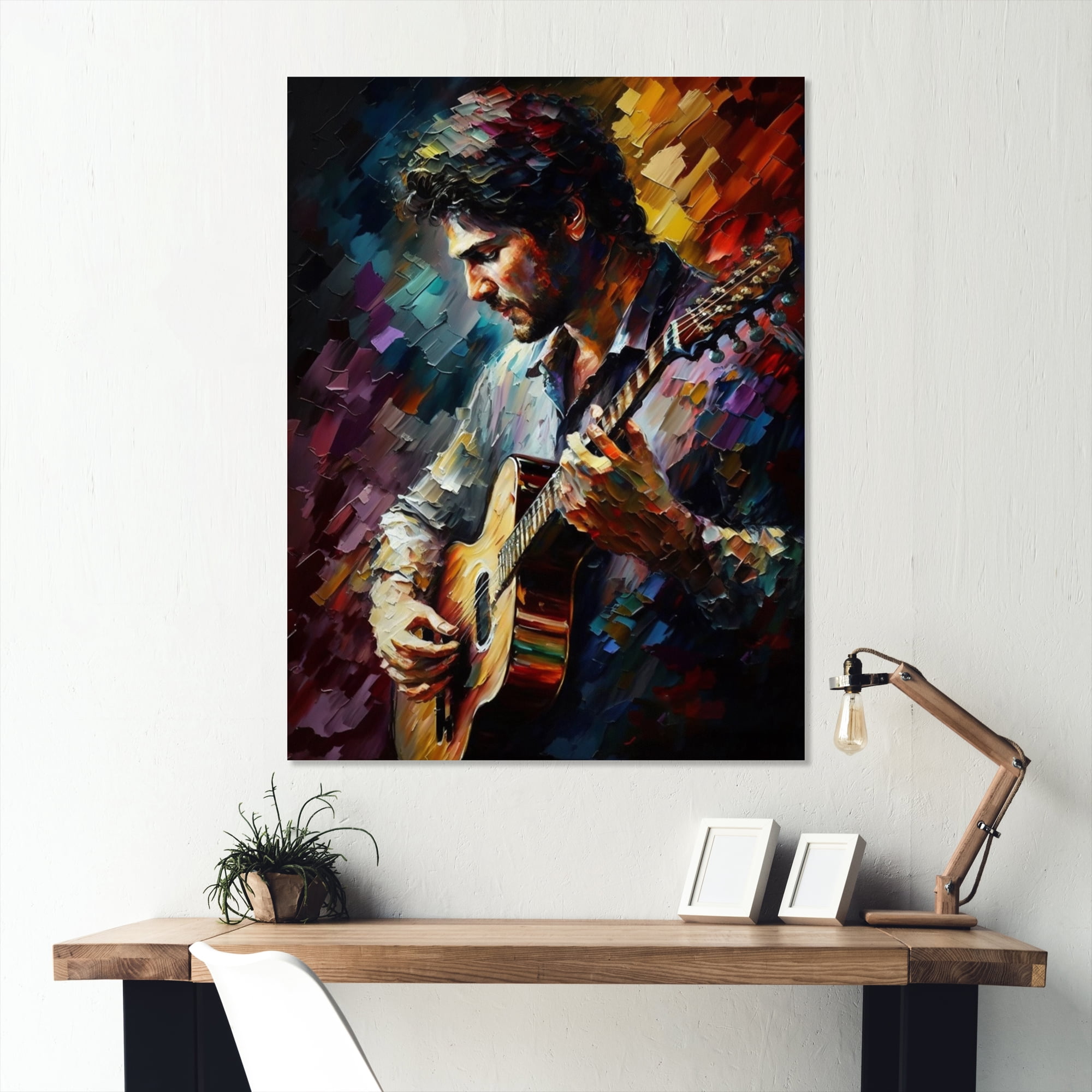 Designart Guitar Player I Canvas Wall Art