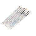 thumbnail image 4 of Nail Brushes, Nail Drawing Brush Gradient Dotting 8pcs  for Home, 4 of 8