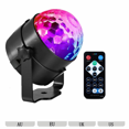 thumbnail image 4 of Lámpara de bola mágica pequeña LED con control remoto, lámpara de bola mágica de cristal mini con control de voz USB, iluminación de escenario láser giratoria con control de voz colorido, 4 of 5