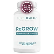 ReGrow Hair Activation Formula - Hair Growth Vitamins with Biotin and Saw Palmetto - Hair Loss Treatments for Women and Men - Thicker and Fuller Hair Supplement, PureHealth Research