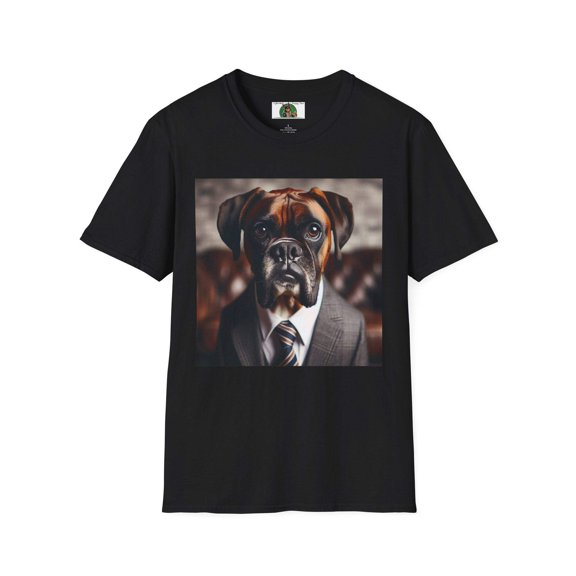 Boxer in Suit Unisex Softstyle T-Shirt