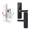 thumbnail image 1 of Door Lock, Tuya Electronic Smart Door Lock With Biometric Fingerprint / Smart Card / Password / Key Unlock/ USB Emergency Charge ,Easy to Install, 1 of 5