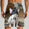thumbnail image 6 of BVnarty Men's Summer Cartoon Animal Printed Casual Board Shorts, Daily Comfort Fit, Elastic Drawstring Waist Breathable Swim Pants Dark Gray XXL, 6 of 6