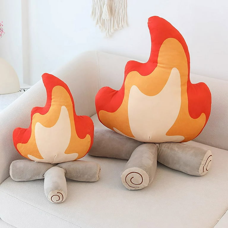 Fridja Funny Plush Toys, Soft Simulation Bonfire Stuffed Plushies Doll Fake  Fire Firewood Plush Xmas Gift