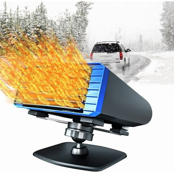 Portable Car Heater Windshield Demister Window Defroster, 360° Rotatable Fast Heating Cooling Fan Automobile Windshield Defogger for Summer & Winter (12V 120W)