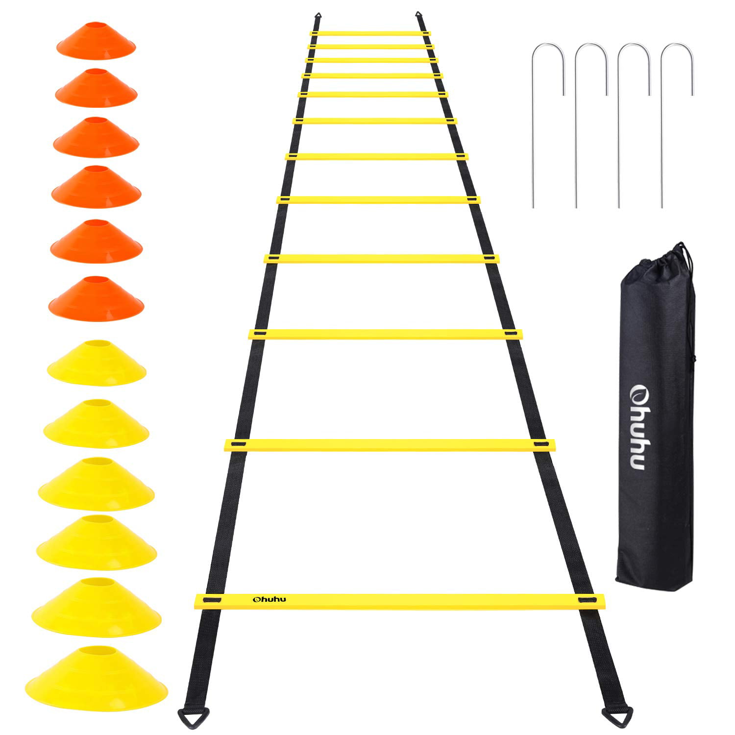 Soocer Training Pro Speed Equipment Kit/Cone/Marker/Ladder Hurdles Carry Bag Fre