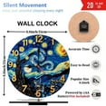 thumbnail image 3 of Van Gogh Starry Night Wall Clock Art Decor 10-Inch Silent Wooden Wall Clock, Battery Operated (AA Batteries Not Included), Artistic Home Decor, 3 of 7