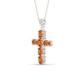 thumbnail image 2 of JewelersClub 2.00 Carat T.G.W. Madarine Garnet Sterling Silver Cross Pendant, 2 of 4