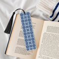 thumbnail image 4 of Kdxio Vintage Blue Print Metal Tassel Bookmarks,Perfect Gift for Art Lovers and Bookworms Metal Bookmarks for Women, 4 of 8