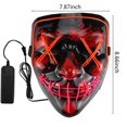 thumbnail image 3 of Gustave 2 Pack Halloween Masks Scary Face Mask 4 Modes LED Light up Cosplay Masks for Adult Festival Party Costume, 3 of 8