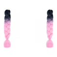 thumbnail image 3 of Vogacara Trenzas con extensiones de cabello trenzado, materiales fáciles de moda, cabello trenzado sintético Type3 NO3, 3 of 6