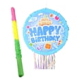thumbnail image 3 of Contenedor de juguetes para piñata con cuerda para tirar, suministros creativos multicolores para fiestas de cumpleaños con palo para celebraciones, c, 3 of 8