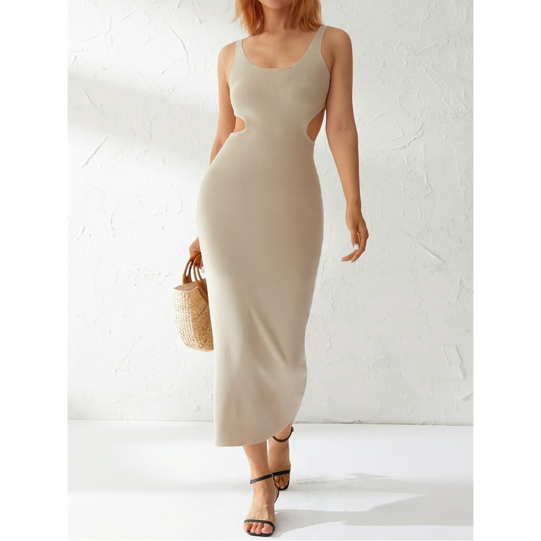 blue dress for baby girl 2023 Spring Sexy Backless Midi Dresses Bodycon Elegant Evening Club Pa