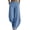 Blue #165, variant on Womens Wide Leg Pants Summer 2026 Loose Fit Cotton Linen High Waist Boho Travel Flowy Palazzo Pants Casual Baggy Slacks Blue S