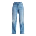 thumbnail image 5 of Time and Tru Women's High Rise Flare Jeans With Side Seam Details, 32" Inseam, Sizes 0-20, 5 of 5