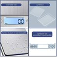 thumbnail image 5 of Báscula digital de cocina, recargable por USB, 3 kg/0,1 g, báscula digital para hornear alimentos, báscula electrónica de precisión, tableros de pesaje de acero inoxidable, función de tara, 5 of 5