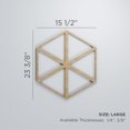 thumbnail image 3 of Ekena Millwork 23 3/8"W x 27 "H x 1/4"T Large Pendleton Decorative Fretwork Wood Wall Panels, Birch, 3 of 18