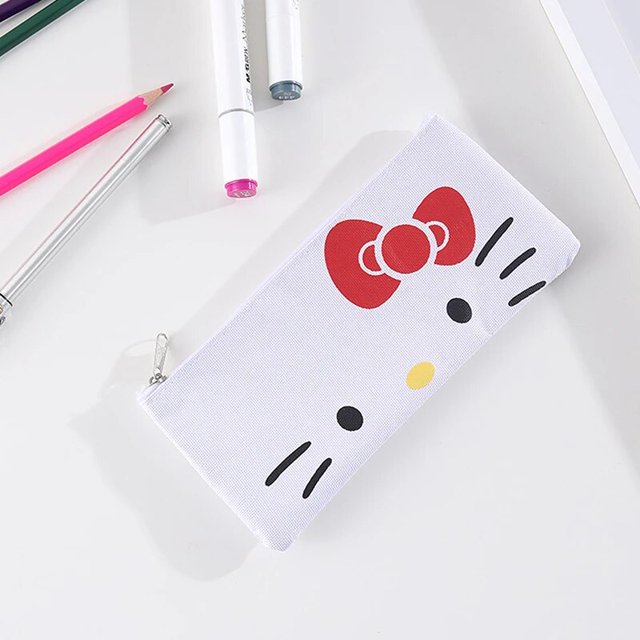 Estuche de lápices Kawaii Sanrio Cinnamoroll Purin Dog Little Twin Stars, figura de Anime, bolsa de almacenamiento de papelería creativa de gran capacidad