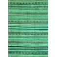 thumbnail image 1 of Ahgly Company Indoor Rectangle Abstract Turquoise Blue Modern Area Rugs, 8' x 10', 1 of 4