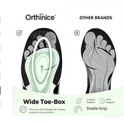 Orthinice Wide Toe Walking Shoes for Flat Feet, Arch Support Non Slip Comfort Sneakers Breathable Walking Trainers for Women
