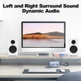 thumbnail image 3 of 80W Active Bookshelf Speakers, Home Bluetooth 5.3 Wireless Speaker with 3 inch Woofer, Stereo Studio Monitor Speakers, Bass & Treble Adjust TV Speakers with USB/Optical/AUX Input for PC Gaming, White, 3 of 9