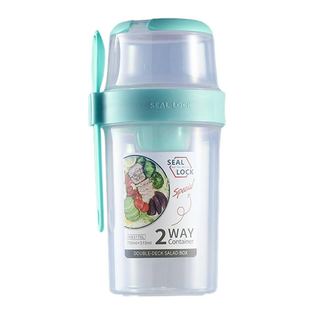 Taza para ensalada, taza para postre, taza para ensalada, taza para cereales para picnic, negocios, trabajo, Verde