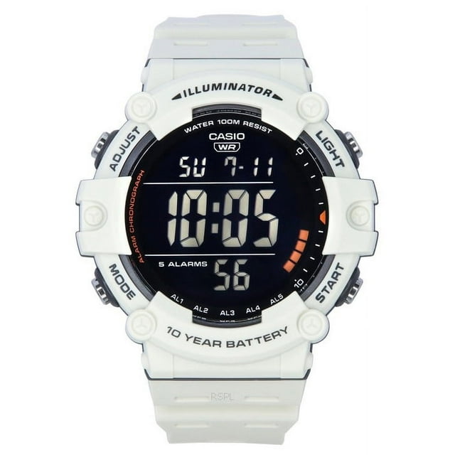 Casio Standard Digital White Resin Strap Quartz AE-1500WH-8B2 100M Men's Watch