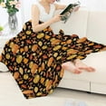 thumbnail image 6 of Pumpkin Print Blanket Soft Flannel Blankets Brown Leaf Fall Blanket Lightweight Blankets for Travel Sofa Couch Bed Cozy Warm Plush Bed Throws Living Rooms for All Seasons, 6 of 6