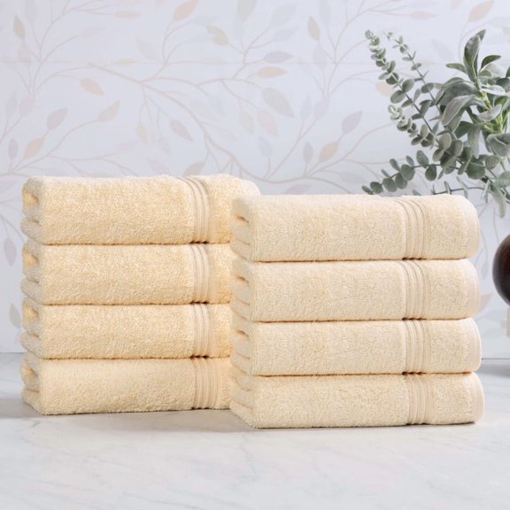 Superior Egyptian Cotton Absorbent Canary Hand Towel Set of 8