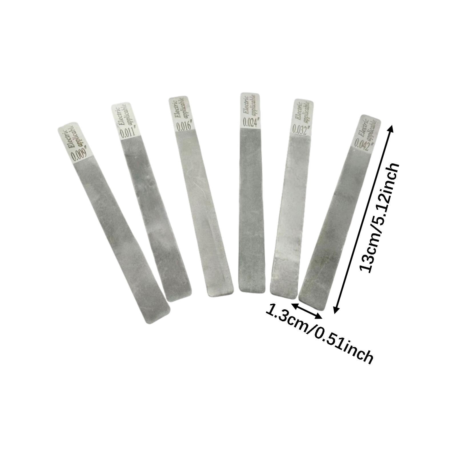 LeeQinersw 6Pcs Guitar Gauged Nut Slotting File Set Stainless Steel for Repairing Parts Electric 09 to 42