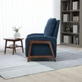thumbnail image 3 of Upholstered Accent Lounge Arm Chair, Modern Home Theater Seatting Single Adjustable Reading Chair with Thick Seat Cushion and Backrest for Living Room Bedroom (Navy), 3 of 8
