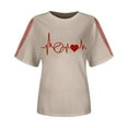 thumbnail image 4 of Harpily Women's Casual Top 2025 Summer Women's Baseball Print T Shirt, 4 of 4