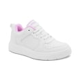 thumbnail image 1 of Tenis escolar Coqueta para niña sintético blanco con detalles en rosa, 1 of 5