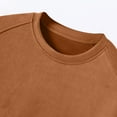 thumbnail image 3 of BVnarty Mens Summer T-Shirt Tops Short Sleeve Shirts Thin Breathable Loose Fashion Round Neck Solid Color Brown XL, 3 of 8