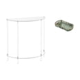 thumbnail image 1 of Mesita de noche de acrílico,Mesa auxiliar de acrílico transparente Mesa auxiliar transparente en capas,Mesa pequeña de acrílico,mesita de noche pequeña,compacta,Bandeja de, 1 of 8
