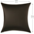 thumbnail image 2 of 24" x 24" Throw Pillow – Black: 1 PCS Luxurious Premium Microbead Pillow With 85/15 Nylon/Spandex Fabric. Forever Fluffy, Outstanding Beauty & Support. Silky, Soft & Beyond Comfortable, 2 of 7