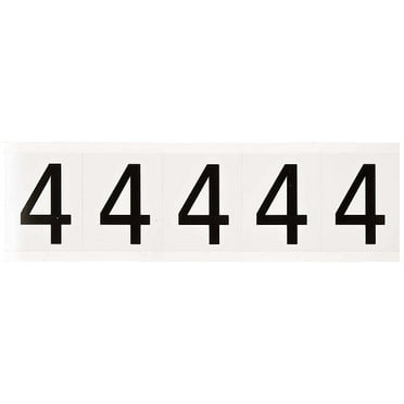 Brady Number Label,2-1/4"H,1-13/16"W,PK5 9714-4