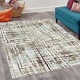 thumbnail image 2 of Grunge Decorative Rug, Abstract Paint Manifold Complicated Mixed and Lines Print Illustration, Quality Carpet for Bedroom Dorm and Living Room, 6 Sizes, Slate Brown, by Ambesonne, 2 of 4