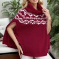 thumbnail image 2 of Suéter Gibobby de invierno de punto rojo navideño con cuello de otoño o invierno para mujer L, 2 of 5