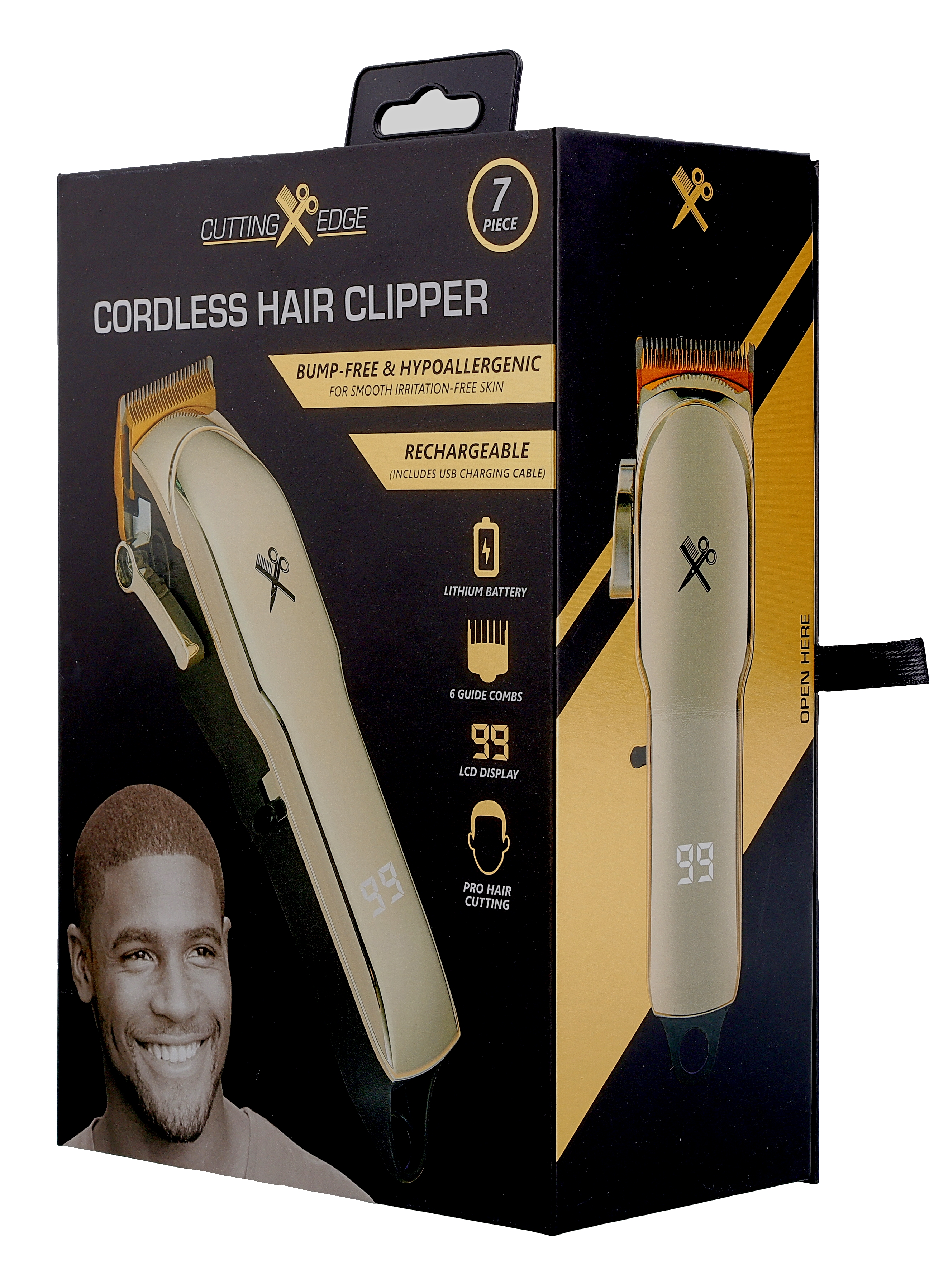 Cutting Edge Cordless Rechargeable Hair Clippers, 6 Combs photo 7