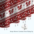 thumbnail image 6 of Red Christmas Knitted Pattern Shower Curtain 84"x72" ,Bathroom Decorative Shower Curtains Set with 12 Hooks,Modern Waterproof Washable Shower Curtain, 6 of 6