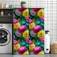 thumbnail image 3 of Peel and Stick Wallpaper Contact Paper Floral Teal Green Pink Textured Bedroom Nursery Decorations Roses Self Adhesive and Removable 23.6in x 118in, 3 of 8