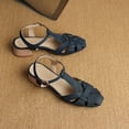 thumbnail image 2 of SACFOF Women's Thick Heel High Heel Retro Hollow Pumps British Style Summer Shoes Size US5-US11, 2 of 6