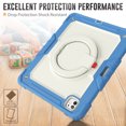 thumbnail image 6 of Dteck for iPad Pro 13 inch M4 2024 (7th Generation) Heavy Duty Case, Shockproof Drop Protection with Screen Protector & Pencil Holder & Rotating Stand & Handle Rugged Protective Cover, Blue, 6 of 6