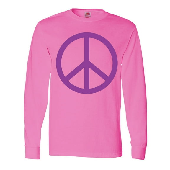 Inktastic Purple Peace Sign Long Sleeve T-Shirt