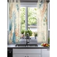 thumbnail image 2 of Beige Beach Coastal Sheer Curtains 45 Inch Length 2 Panels Set for Living Room/Bedroom, Summer Nautical Coral Shell Botanical Kitchen Curtains Grommet Semi-Sheer Curtains Window Treatments 42"x45"x2, 2 of 7