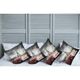 thumbnail image 6 of Ambesonne Paris Throw Pillow Cover 4 Pack, Vintage Car and Eiffel, 18", Grey Red, 6 of 6