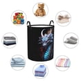 thumbnail image 6 of PHELIKA Cool Devil Dragon 03 Laundry Basket 65L Large Foldable Round For Dirty Clothes Toy Storage, 6 of 6